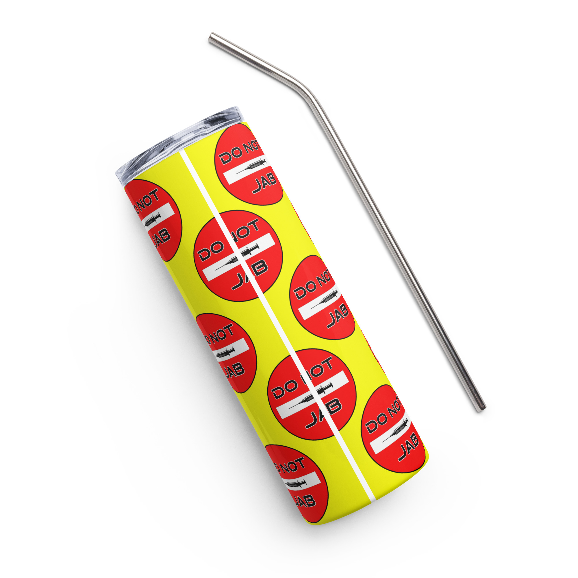 DO NOT JAB (yellow) 20-oz Stainless Steel Tumbler - Image 4