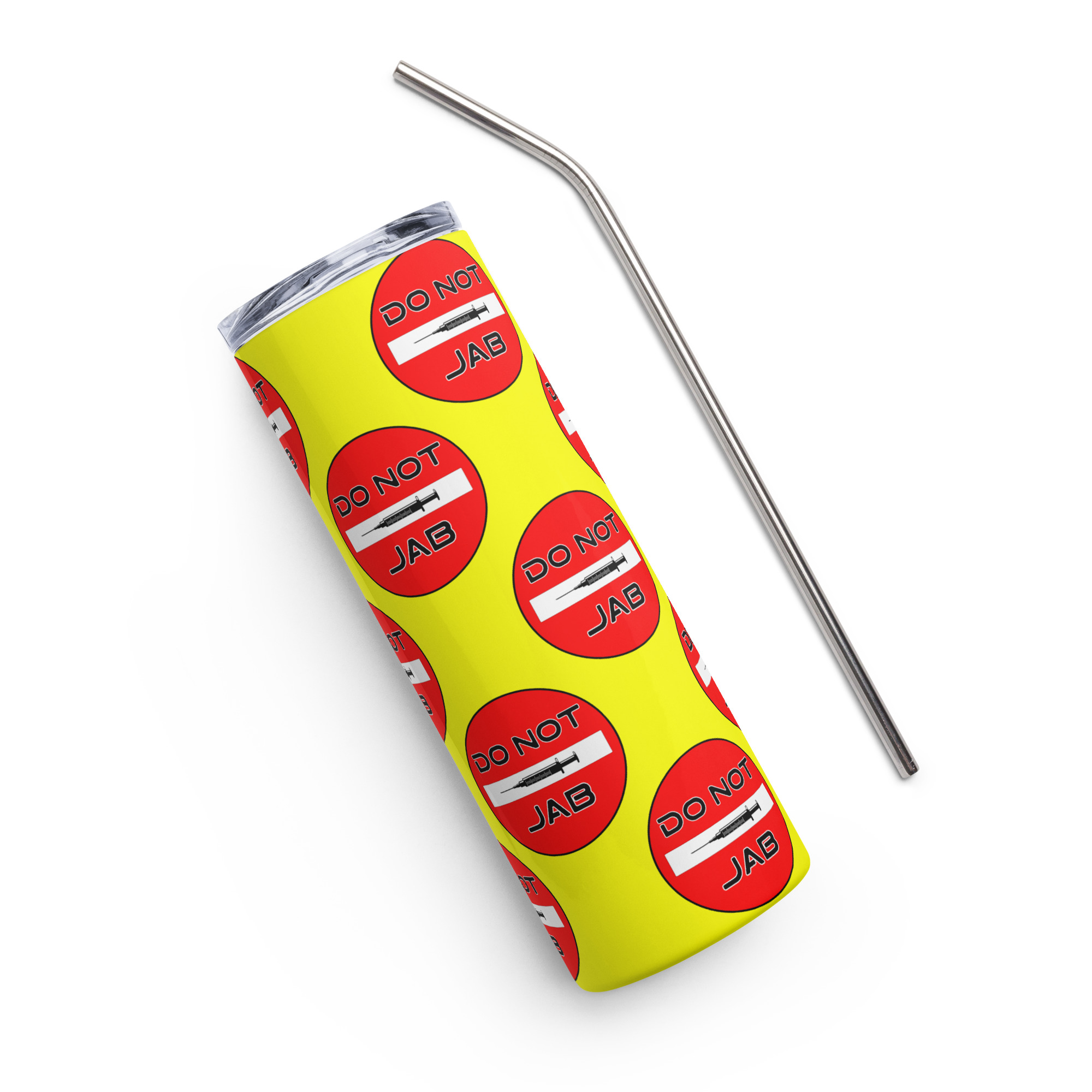 DO NOT JAB (yellow) 20-oz Stainless Steel Tumbler - Image 3