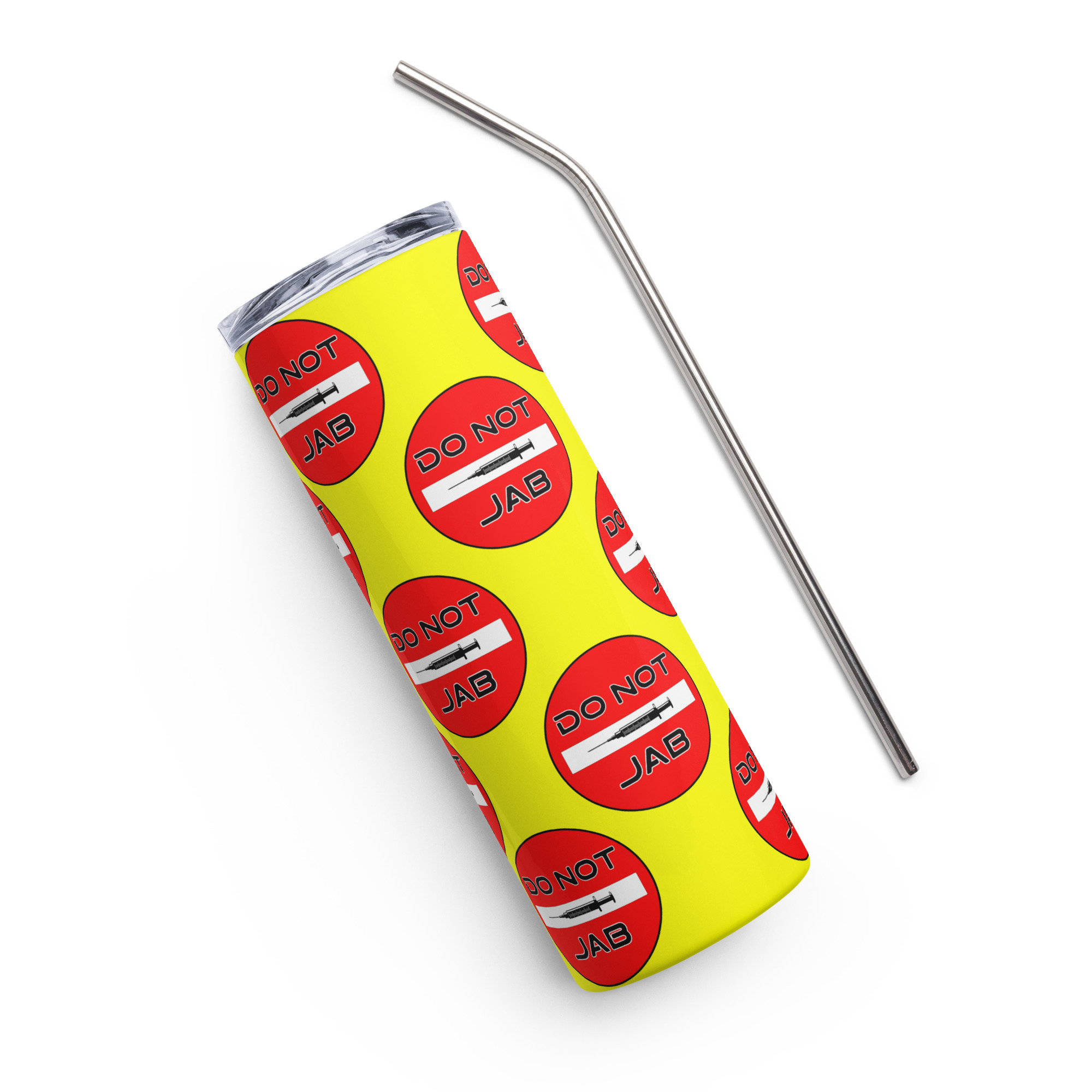 DO NOT JAB (yellow) 20-oz Stainless Steel Tumbler - Image 2