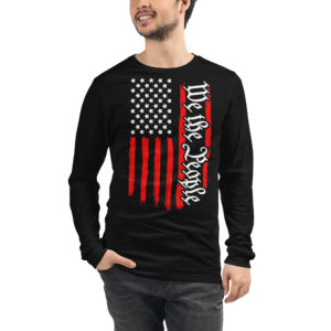 Alternative view of WE THE PEOPLE (flag) Unisex Long Sleeve Tee