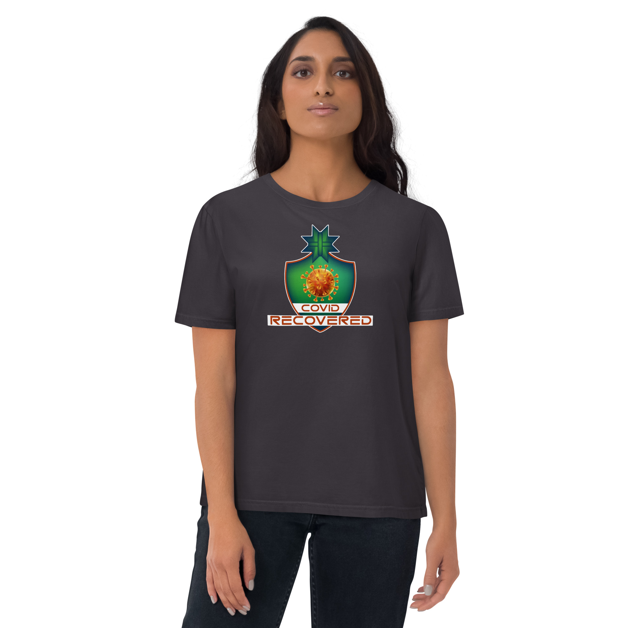 COVID RECOVERED Unisex organic cotton t-shirt - Image 3