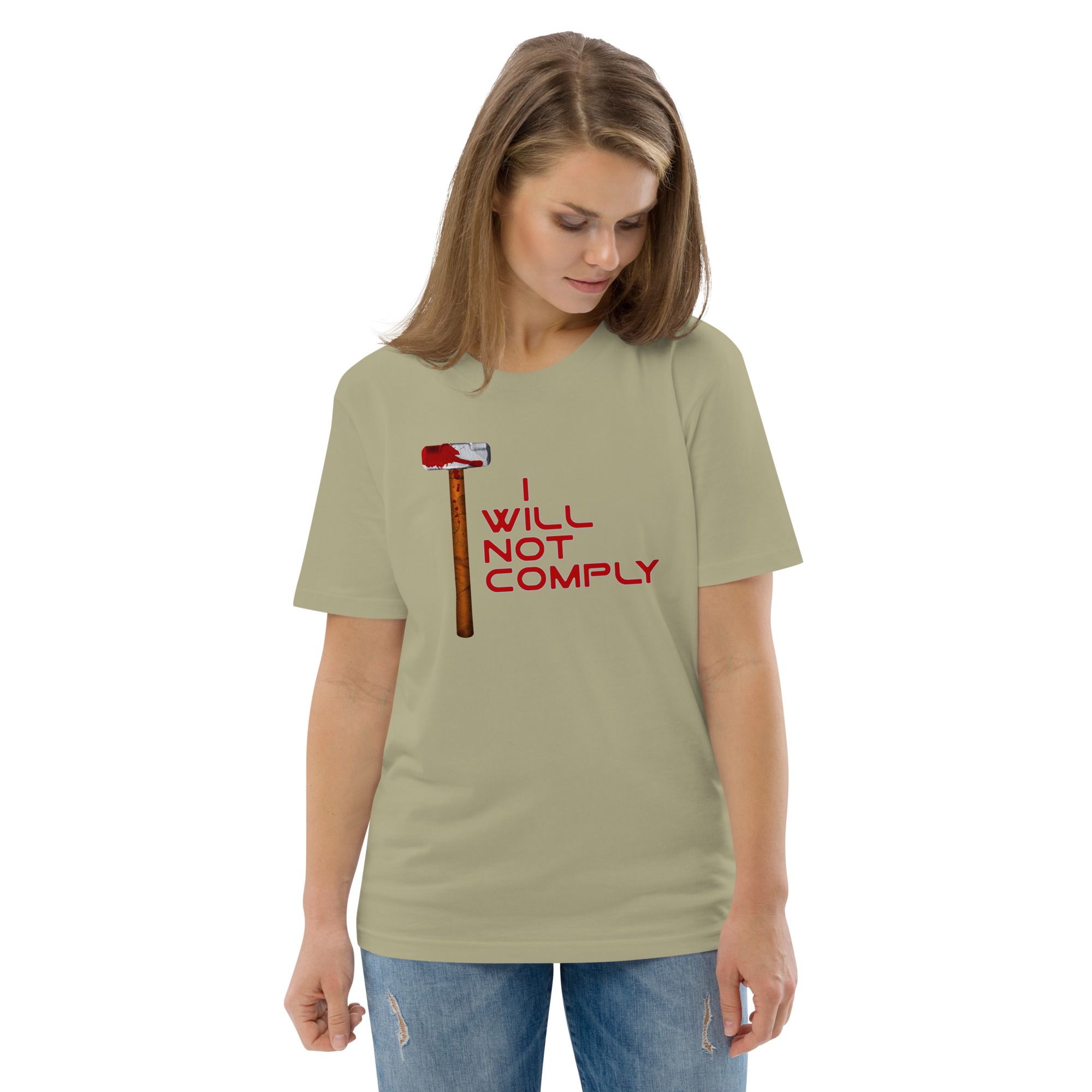 I will not comply Unisex organic cotton t-shirt - Image 14