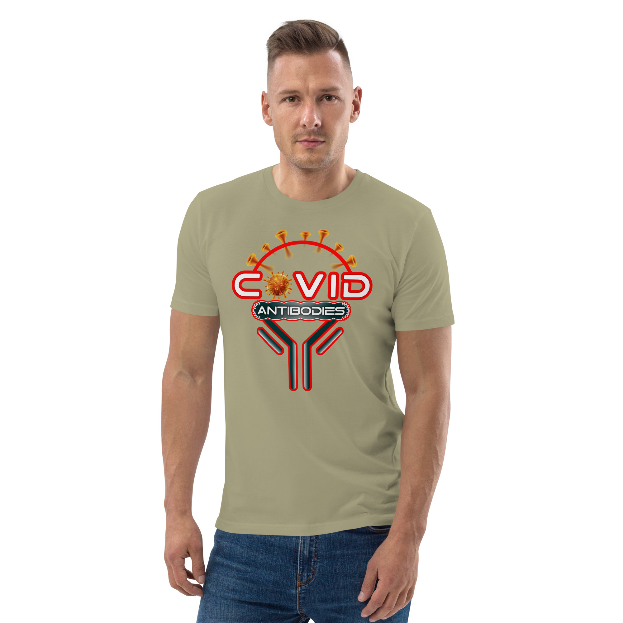 COVID ANTIBODIES Unisex organic cotton t-shirt - Image 14