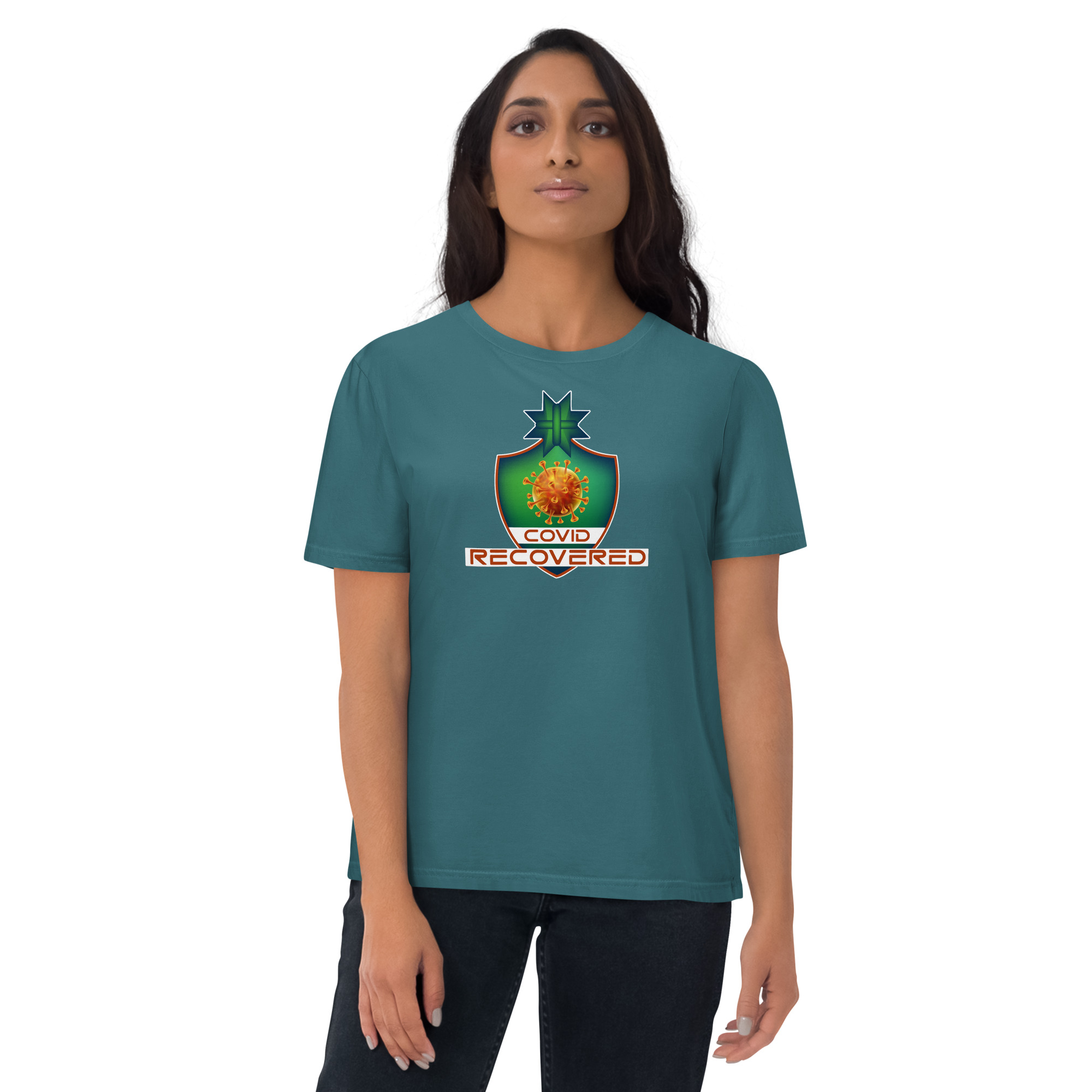 COVID RECOVERED Unisex organic cotton t-shirt - Image 4