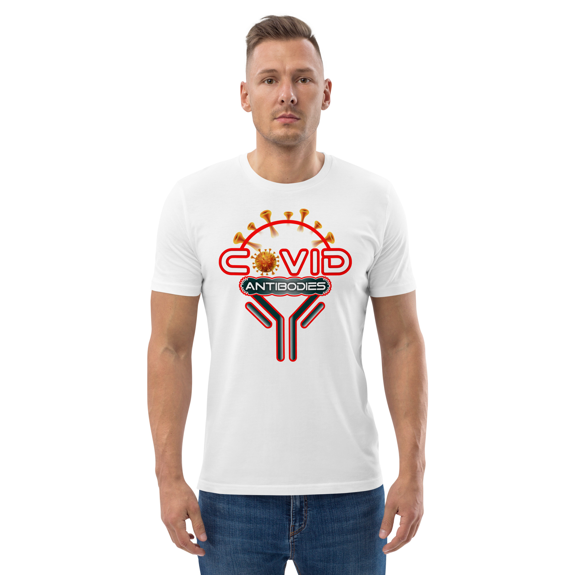 COVID ANTIBODIES Unisex organic cotton t-shirt - Image 19