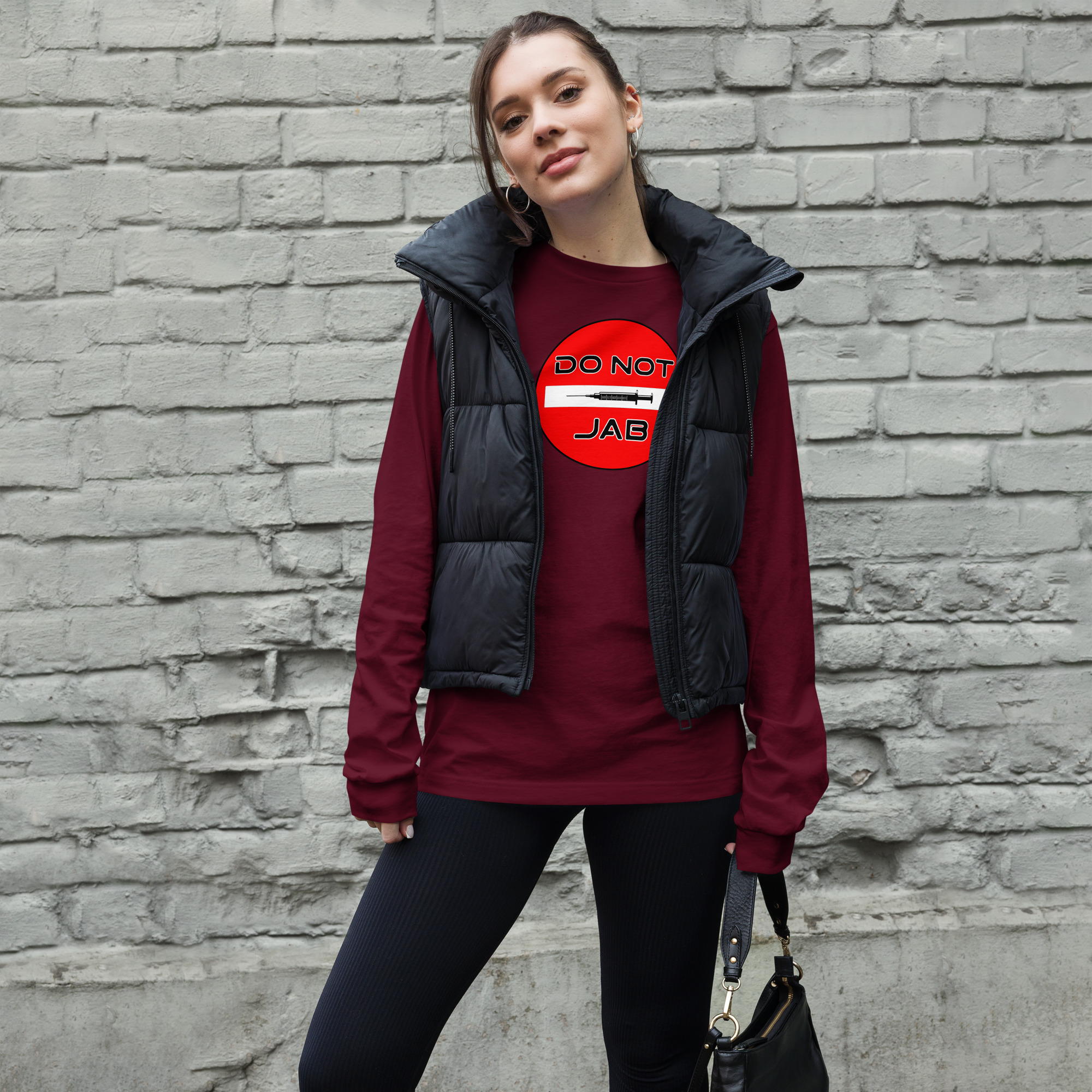 DO NOT JAB Unisex Long Sleeve Tee - Image 4