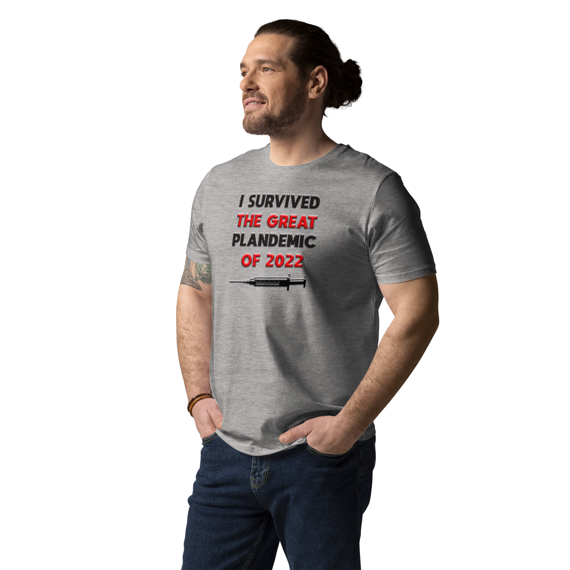 I SURVIVED THE GREAT PLANDEMIC OF 2022 Unisex organic cotton t-shirt - Image 6